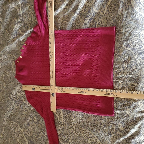 Talbots Cable Knit Button Shoulder Sweater Size XL - Picture 15 of 15